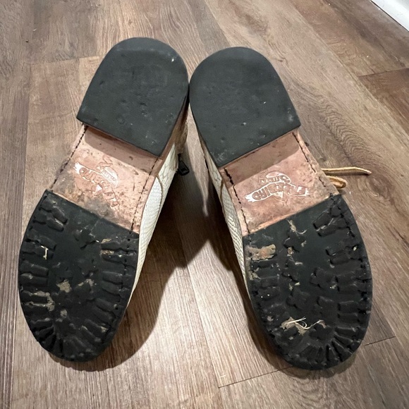 Cream Textured Women's Boots - Picture 9 of 11